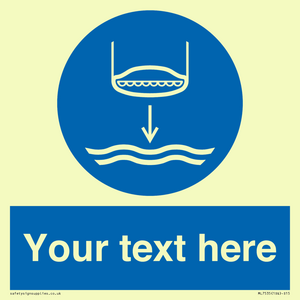 Custom Lower lifeboat to the water in launch sequence